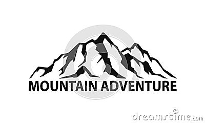 Mountain range symbol silhouette Vector Illustration