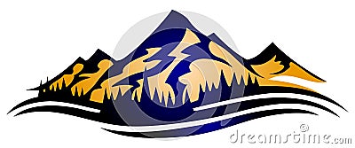 Mountain range Vector Illustration