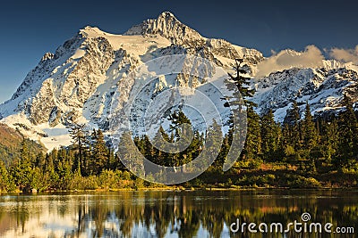 Mountain reflection Stock Photo