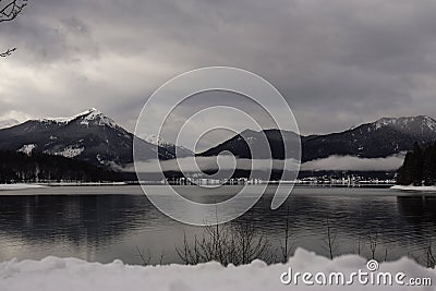 A Mountain reflection on a Lake Stock Photo