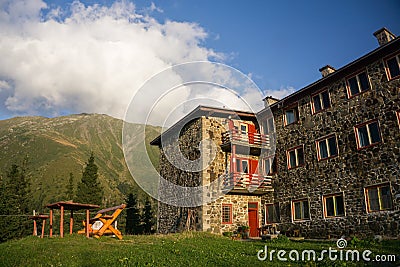 Mountain refuge in Romania Stock Photo