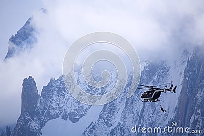 Mountain Rescue Stock Photo