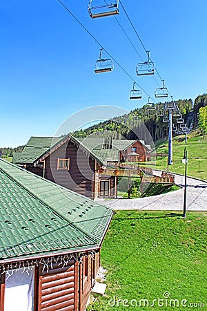 Mountain resort of Bukovel in Ukraine Stock Photo