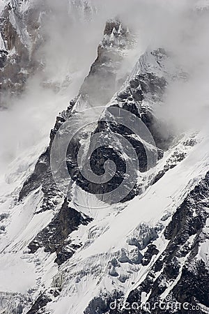 Mountain ridge in Nepal Stock Photo