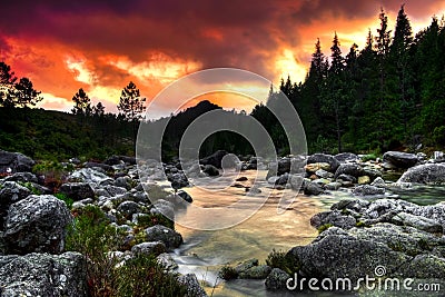 Mountain River Stock Photo