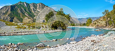 Mountain river Chuya Stock Photo