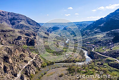 Mountain River and Road, taken in April 2019\r\n` taken in hdr Stock Photo