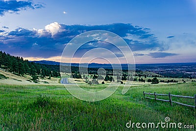 Mountain road leading to Boulder, Colorado Stock Photo