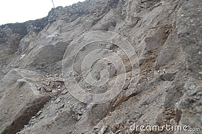 Mountain rock in a place that is whitish brown Stock Photo