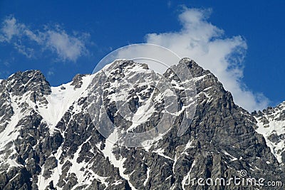 Mountain rock summit Stock Photo