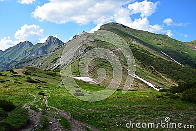 A landscape in the Belianske Tatry in Slovakia Stock Photo