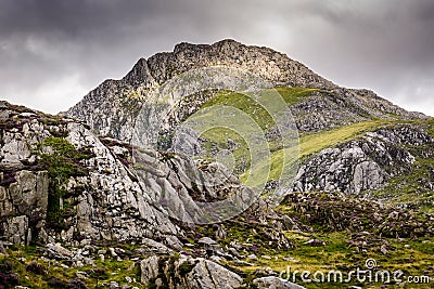 Mountain scene, Tryfan in Snowdonia North Wales Stock Photo