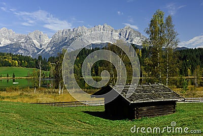 Schwarzsee, Wilder Kaiser, Tirol, Austria Stock Photo