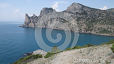 Mountain by the sea. Crimea. New Light Stock Photo