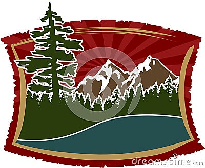 Mountain Sign/Sign Vector Illustration