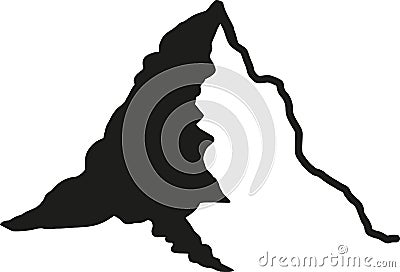 Mountain silhouette rock Vector Illustration