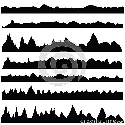 mountain silhouettes Vector Illustration