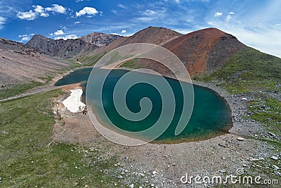 Mountain Spirits Lake in Altai mountains Stock Photo