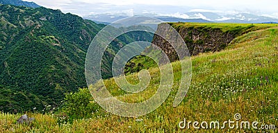 Mountain spring in mountains of Armenia Stock Photo