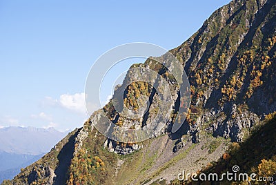 Mountain steep in autumn Stock Photo