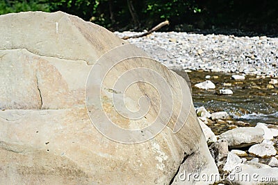 Mountain stream. stone and mountain river Stock Photo