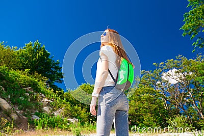 Mountain summer. Back Stock Photo