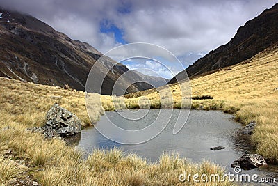 Mountain Tarn, Edwards Valley Stock Photo