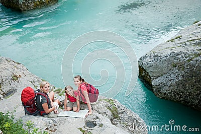 Mountain trek Stock Photo