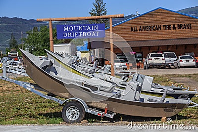 Mountain Trout Fishing Drift Boats Editorial Stock Photo