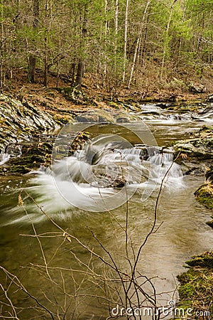 A Mountain Trout Stream in the Blue Ridge Mountains of Virginia, USA Stock Photo