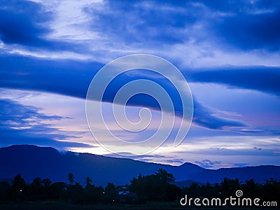 Mountain twilight Stock Photo