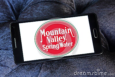 Mountain valley spring water logo Editorial Stock Photo