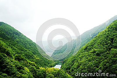 Mountain View in Takayama Stock Photo