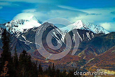 Mountain View, Haines, Alaska Stock Photo