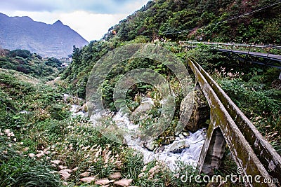 Mountain view in jinguashi, Taipei, Taiwan Stock Photo