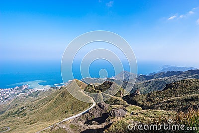 Mountain view in jinguashi, Taipei, Taiwan Stock Photo