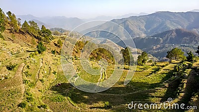 Mountain view in Ranikhet Uttarakhand Stock Photo