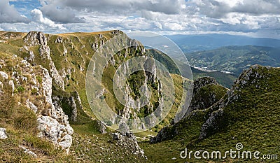 Mountain view from Vlasic near Travnik Stock Photo