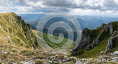 Mountain view from Vlasic near Travnik Stock Photo