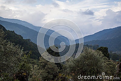 Mountain views San Gerado de Dota, Costa rica Stock Photo