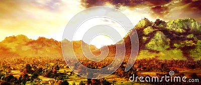 Mountain Village Stock Photo