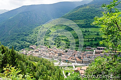 Mountain village, El Serrat, Spain Stock Photo