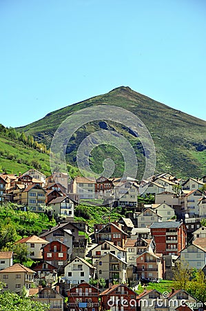 Mountain village, Restelica Kosovo Stock Photo