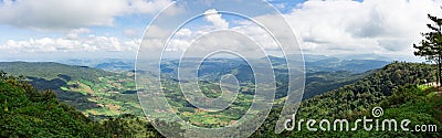 Mountain and white cloud on blue sky in Phu Ruea National Park N Stock Photo