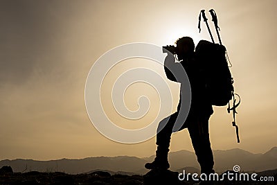 Mountaineering guide & sightseeing guidance Stock Photo