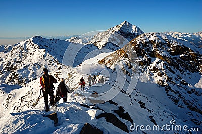 mountaineers Stock Photo