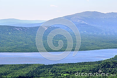 Mountainous lake Stock Photo