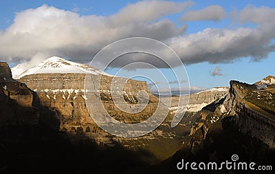 Mountainous landscape of Aragon Pyrenees Stock Photo