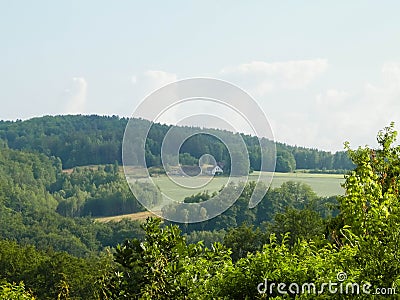 Mountainous landscape of Wiezyca in Poland Stock Photo