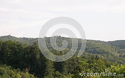 Mountainous landscape of Wiezyca in Poland Stock Photo